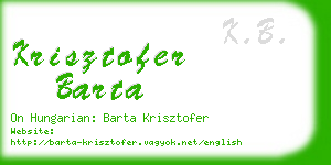 krisztofer barta business card